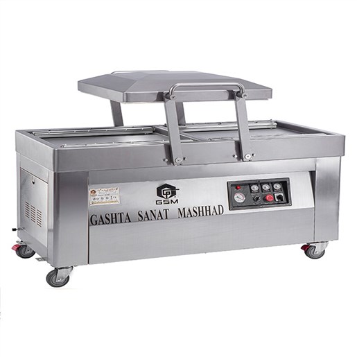 دستگاه بسته بندی وکیوم دو کابین پایه دار مدل GSM-DZ 600