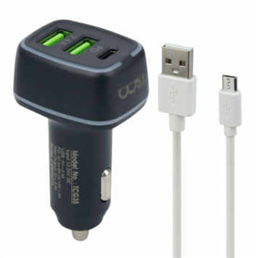 شارژر فندکی تسکو مدل TCG35 به همراه کابل تبدیل MicroUSB