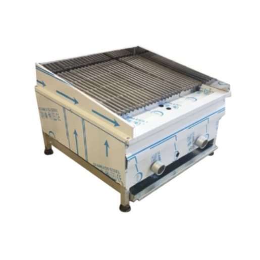 گریل ذغالی 60 سانتی با صفحه چدن شیاردار