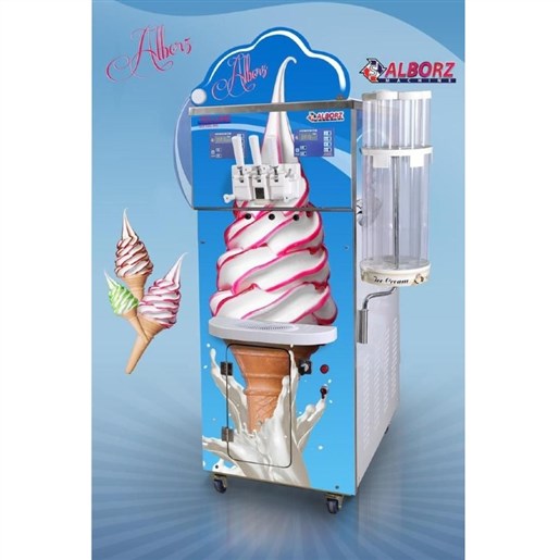 دستگاه بستنی قیفی البرز تکفاز و سه فاز لبه رنگی