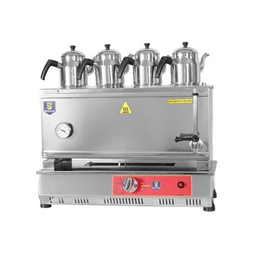چایساز صنعتی 4 قوری گازی اتوماتیک سلطان 44 لیتری