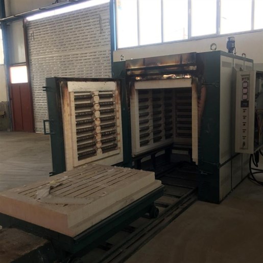 کوره مقاومتی با دمای 1200 و ریل کفی متحرک