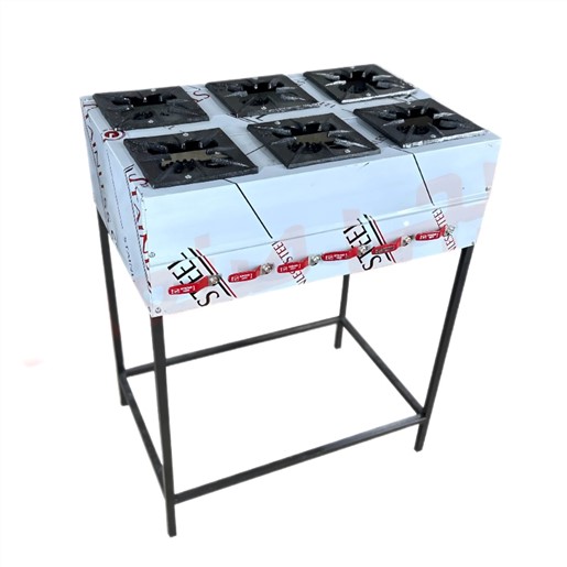 اجاق کته پز 6 شعله صنعتی بدنه استیل