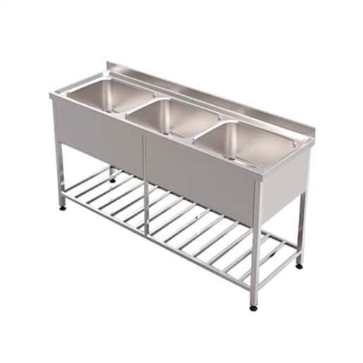 سینک سه لگن صنعتی تمام استیل