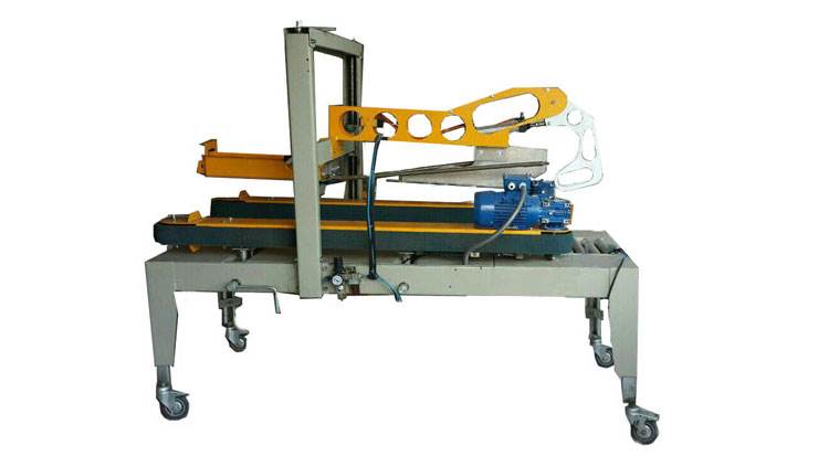 دستگاه چسب زن و بغل کش خم کن درب کارتن تمام اتومات مدل SM11