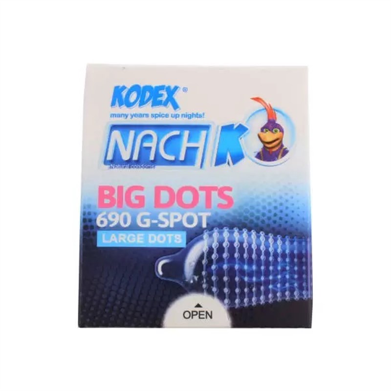 کاندوم ناچ کدکس مدل BIG DOTS بسته ۳ عددی
