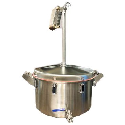 دستگاه تقطیر و دستگاه عرق گیری و گلابگیری کامل تمام استیل ٧٠ لیتری