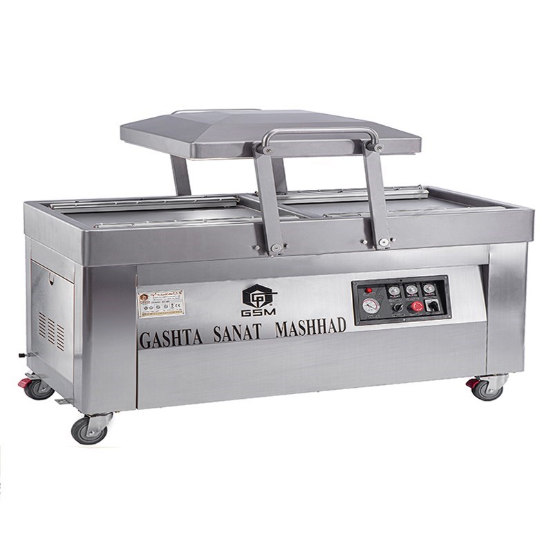 دستگاه بسته بندی وکیوم دو کابین پایه دار مدل GSM-DZ 600