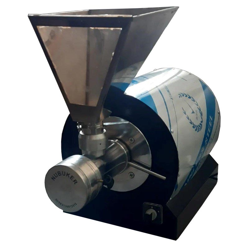 دستگاه کره گیر بادام زمینی نوبوکر کاور استیل گرد با موتور ۲ اسب