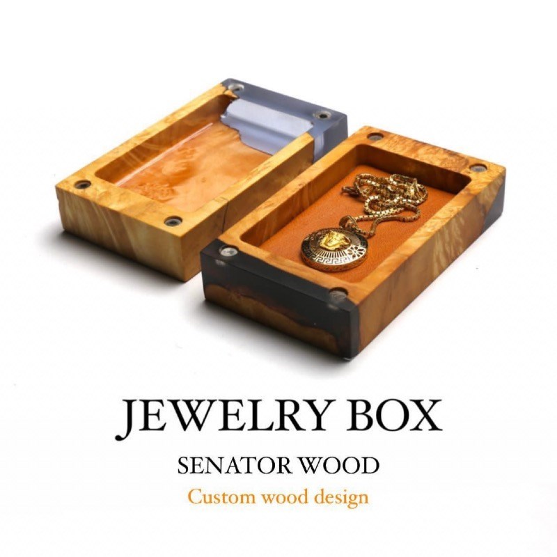 جعبه جواهر چوب و رزینی خاص