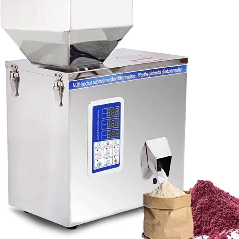 پرکن بسته بندی گرانول و پودر 200 گرم با کاپ تخلیه استیل آریا تجهیزات