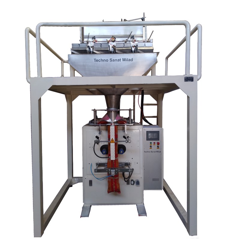 ست کامل دستگاه بسته بندی چهار توزین تمام اتوماتیک