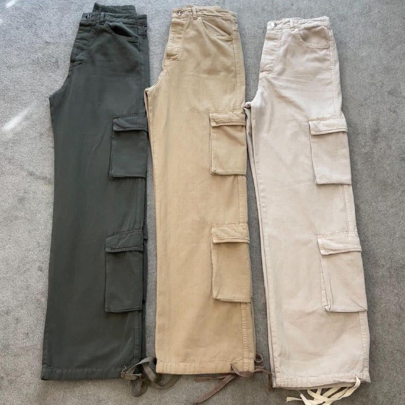 شلوار کتان اعلا مدل کارگو