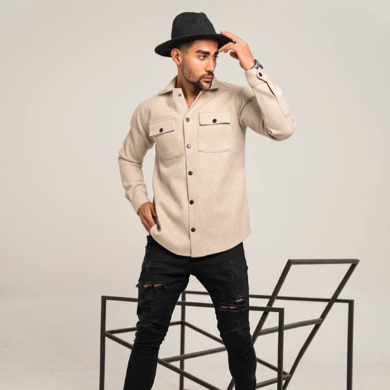 پیراهن پشمی مردانه دوجیب