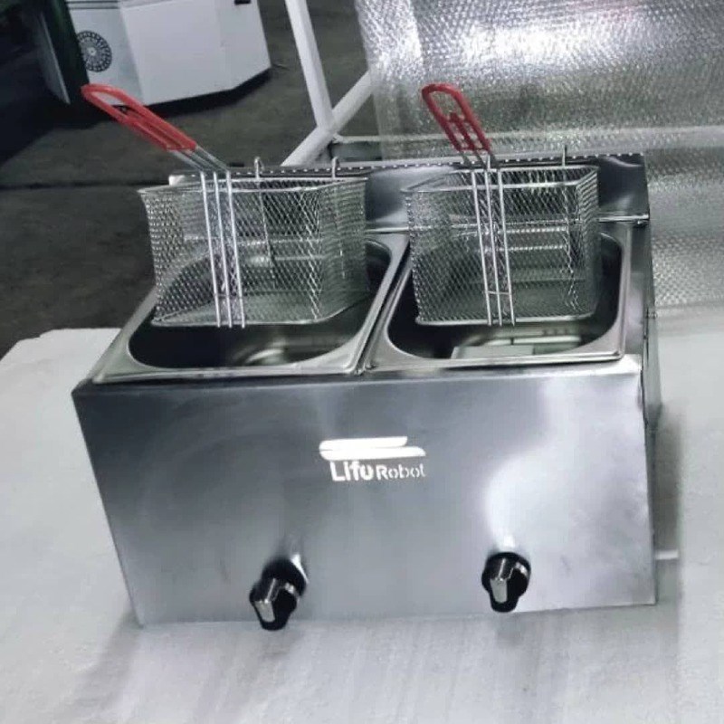 سرخکن صنعتی دو لگنه رومیزی