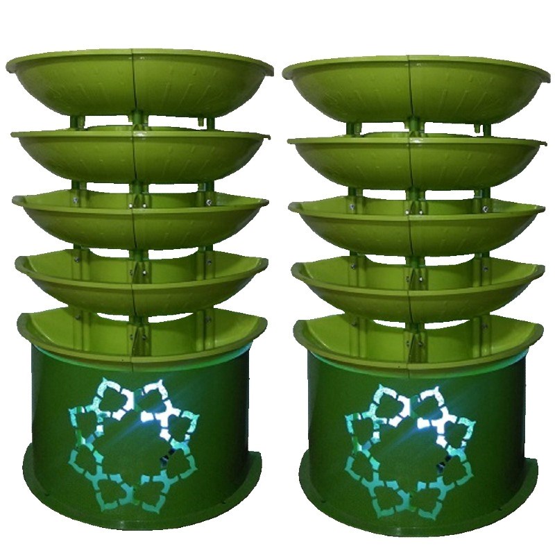 گلدان طبقاتی نیم گرد فلاورباکس طبقاتی طرح ورودی مدل V-9