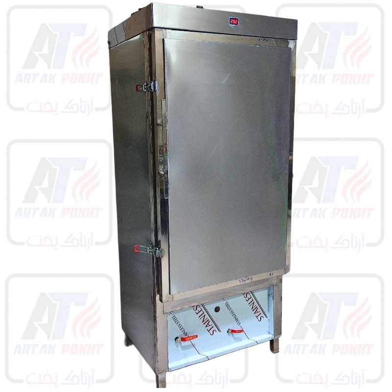 فر بخار پز ایستاده صنعتی گازی و برقی دستگاه دمکن ایستاده