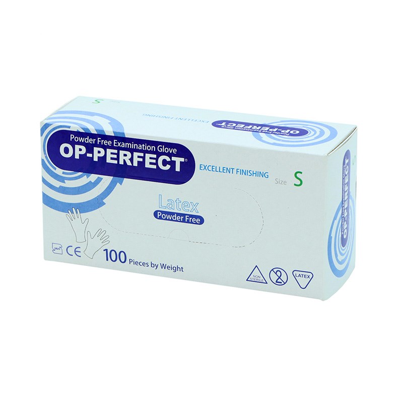 دستکش لاتکس حریر برند OP PERFECT بدون پودر