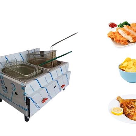 دستگاه سرخ کن رومیزی دو لگن گازی