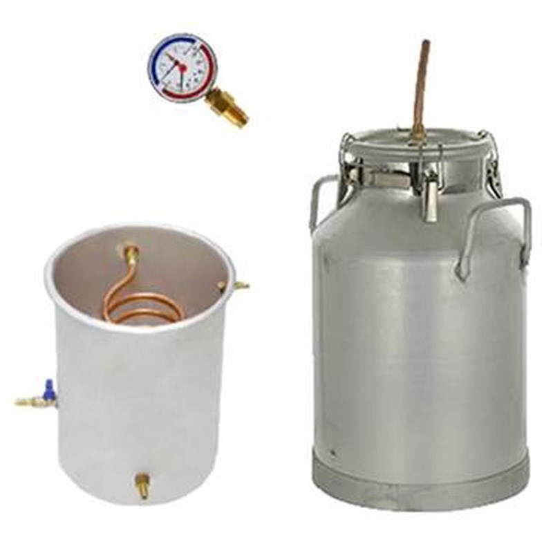 دستگاه تقطیر و دستگاه عرق گیری 200 لیتری با کندانسور آبی ده چفت با ترمومانومتر