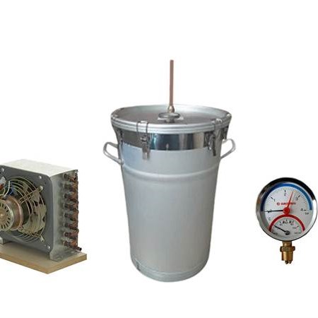 دستگاه تقطیر و دستگاه عرق گیری سطلی 10 لیتری با کنداسور برقی و ترمومانومتر