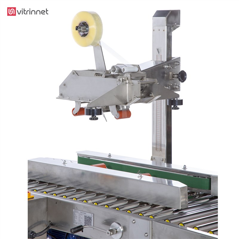 دستگاه چسب زن کارتن تمام استیل نیمه اتوماتیک تک ستون