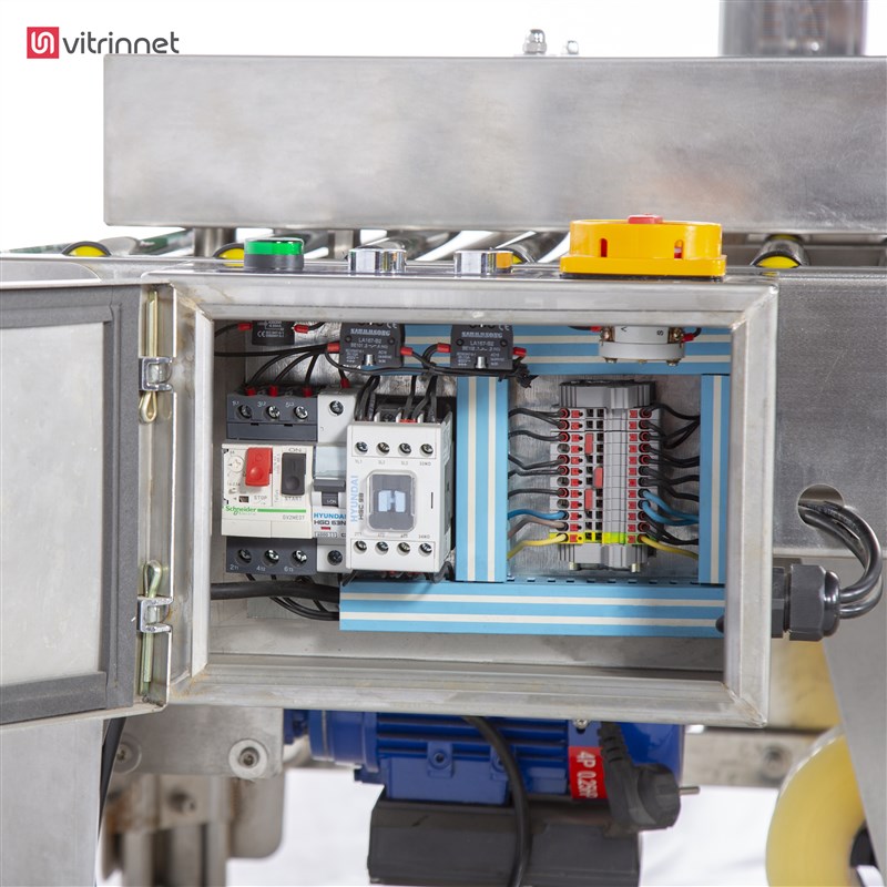 دستگاه چسب زن کارتن تمام استیل نیمه اتوماتیک تک ستون