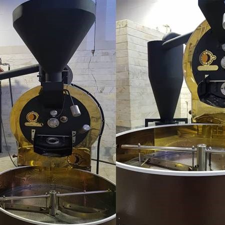 دستگاه روستر قهوه 30 کیلویی با سنگ‌گیر دانه و مخزن