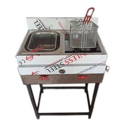 دستگاه سرخ کن پایه دار دو لگن گازی