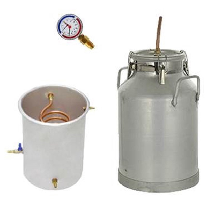 دستگاه تقطیر و دستگاه عرق گیری 40 لیتری با کندانسور آبی شش چفت بدون ترمومانومتر