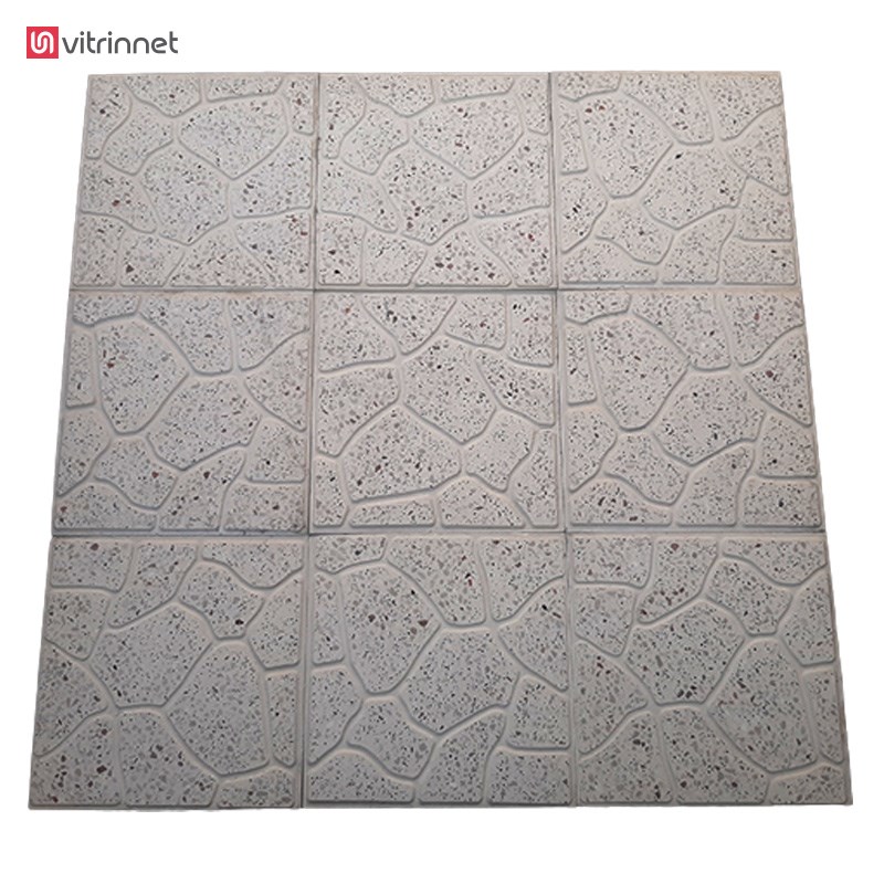 موزاییک حیاطی پلنگی سفید سنگ جوشقان