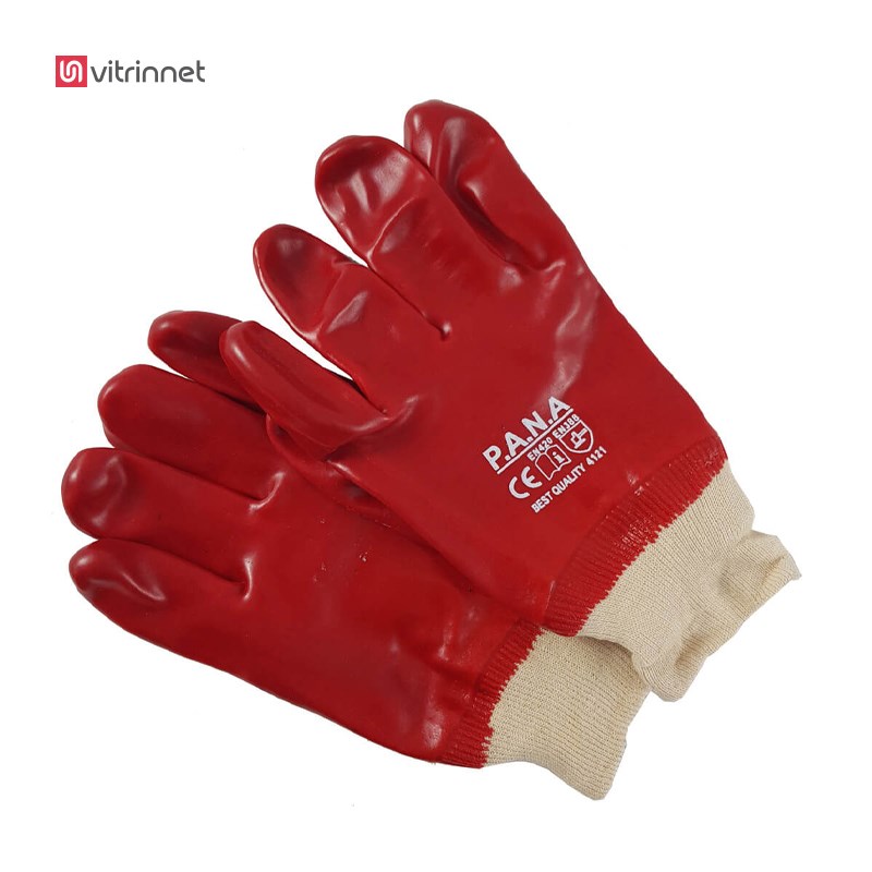 دستکش ایمنی ضد اسید مچ کشباف پانا