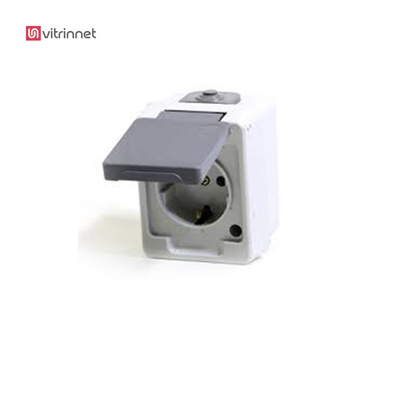 پریز روکار ارت دار مغزی سرامیک