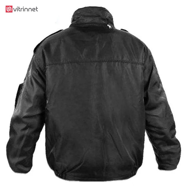 کاپشن نگهبانی طرح پلیسی مشکی رنگ