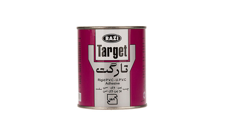 چسب پی وي سی تارگت رازی یا چسب فشار قوی رازی مخصوص چسباندن لوله و اتصالات چسبی پلیکا است.